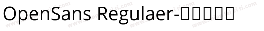 OpenSans Regulaer字体转换